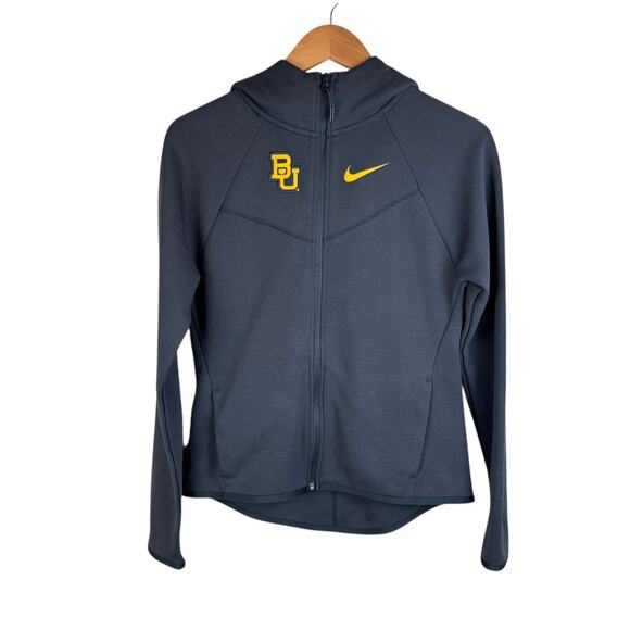 Nike Baylor Dark Gray Hoodie Zipper Jacket Jogger Sweatpants Matching Track Set - Picture 7 of 16